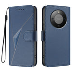 For Honor Magic8 Lite 5G / X9d 5G / X70 5G Case Triangle Imprint Leather Phone Cover with Lanyard