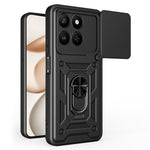 Telefoncover til Honor 400 Smart 5G / 4G / X7d 4G / 5G PC + TPU Kickstand Cover med Skydende Kameralåg