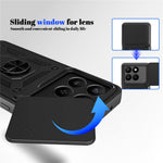 Telefoncover til Honor 400 Smart 5G / 4G / X7d 4G / 5G PC + TPU Kickstand Cover med Skydende Kameralåg