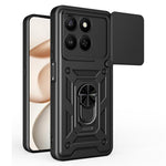 AMORUS telefoncover til Honor 400 Smart 5G / 4G / X7d 4G / 5G støttefod PC + TPU cover med skydelåg til kameralinse