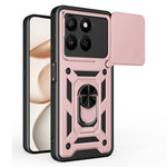 AMORUS telefoncover til Honor 400 Smart 5G / 4G / X7d 4G / 5G støttefod PC + TPU cover med skydelåg til kameralinse