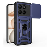 AMORUS telefoncover til Honor 400 Smart 5G / 4G / X7d 4G / 5G støttefod PC + TPU cover med skydelåg til kameralinse