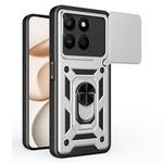 AMORUS telefoncover til Honor 400 Smart 5G / 4G / X7d 4G / 5G støttefod PC + TPU cover med skydelåg til kameralinse