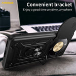 AMORUS For Honor Magic8 Lite 5G / X9d 5G / X70 5G Case Kickstand PC + TPU Phone Cover with Camera Lens Slider