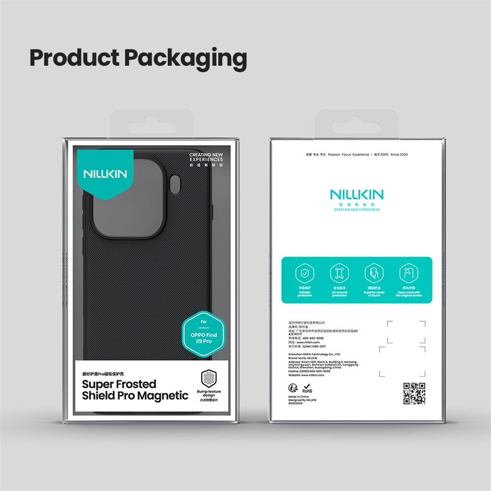 NILLKIN Frosted Shield Pro for Oppo Find X9 Pro 5G Magnetic Case PC + TPU Phone Cover