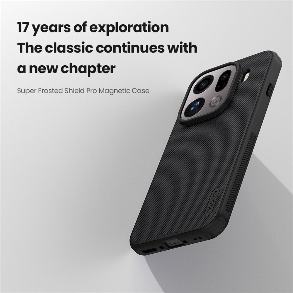 NILLKIN Frosted Shield Pro for Oppo Find X9 Pro 5G Magnetic Case PC + TPU Phone Cover