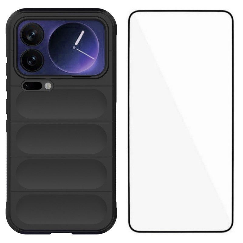WANLONFENG For Xiaomi 17 Pro Max TPU Case HD Series Anti-Slip Phone Cover with Tempered Glass