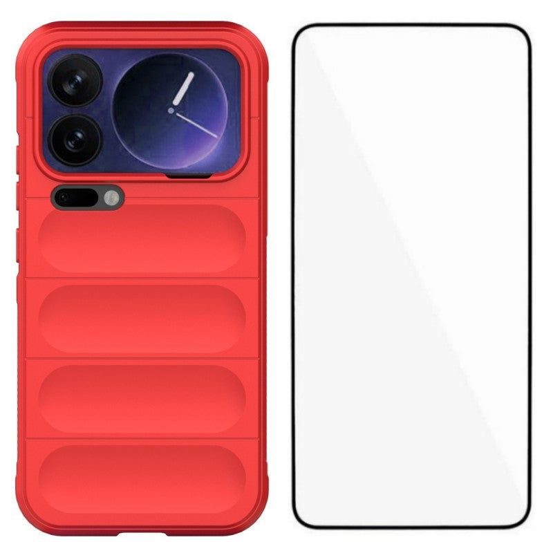 WANLONFENG For Xiaomi 17 Pro Max TPU Case HD Series Anti-Slip Phone Cover with Tempered Glass