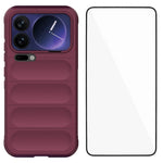WANLONFENG For Xiaomi 17 Pro Max TPU Case HD Series Anti-Slip Phone Cover with Tempered Glass