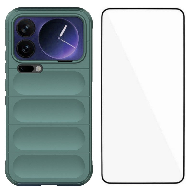 WANLONFENG For Xiaomi 17 Pro Max TPU Case HD Series Anti-Slip Phone Cover with Tempered Glass