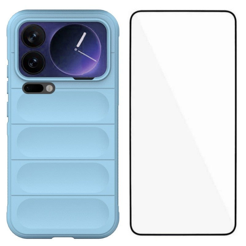 WANLONFENG For Xiaomi 17 Pro Max TPU Case HD Series Anti-Slip Phone Cover with Tempered Glass