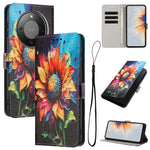 For Honor Magic8 Lite 5G / X9d 5G / X70 5G Wallet Case Pattern Printing PU Leather Phone Cover with Lanyard