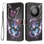 For Honor Magic8 Lite 5G / X9d 5G / X70 5G Wallet Case Pattern Printing PU Leather Phone Cover with Lanyard