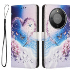 For Honor Magic8 Lite 5G / X9d 5G / X70 5G Wallet Case Pattern Printing PU Leather Phone Cover with Lanyard