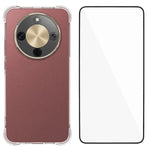 WANLONFENG Skal till Honor Magic8 Lite 5G / X9d 5G / X70 5G, WL-serien, 2,0 mm TPU-mobilskal med härdat glas