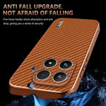 AZNS För Xiaomi 17 Skal Galvaniserad Kolfiberstruktur PU + TPU mobilskal