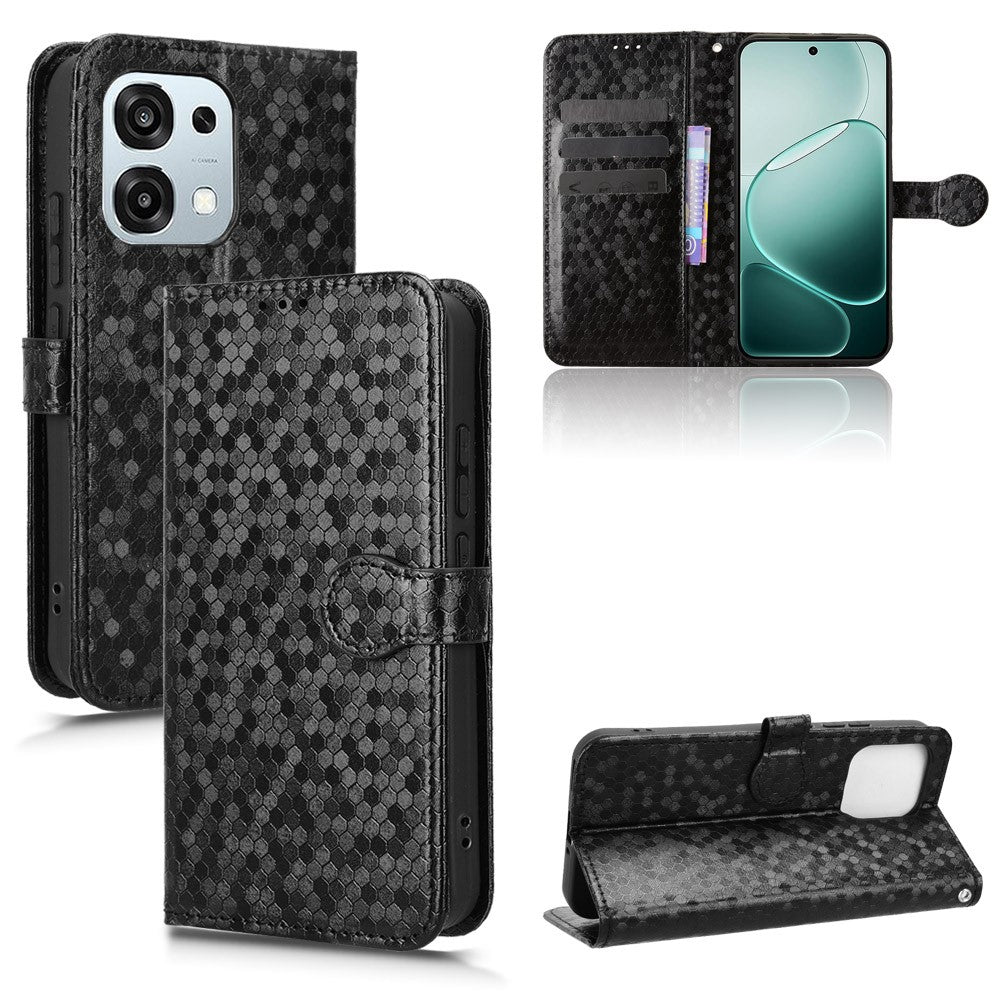 Wallet Case For Oppo A6 Pro 5G / 4G / F31 5G Dot Pattern Imprint PU Leather Phone Cover with Wrist Strap