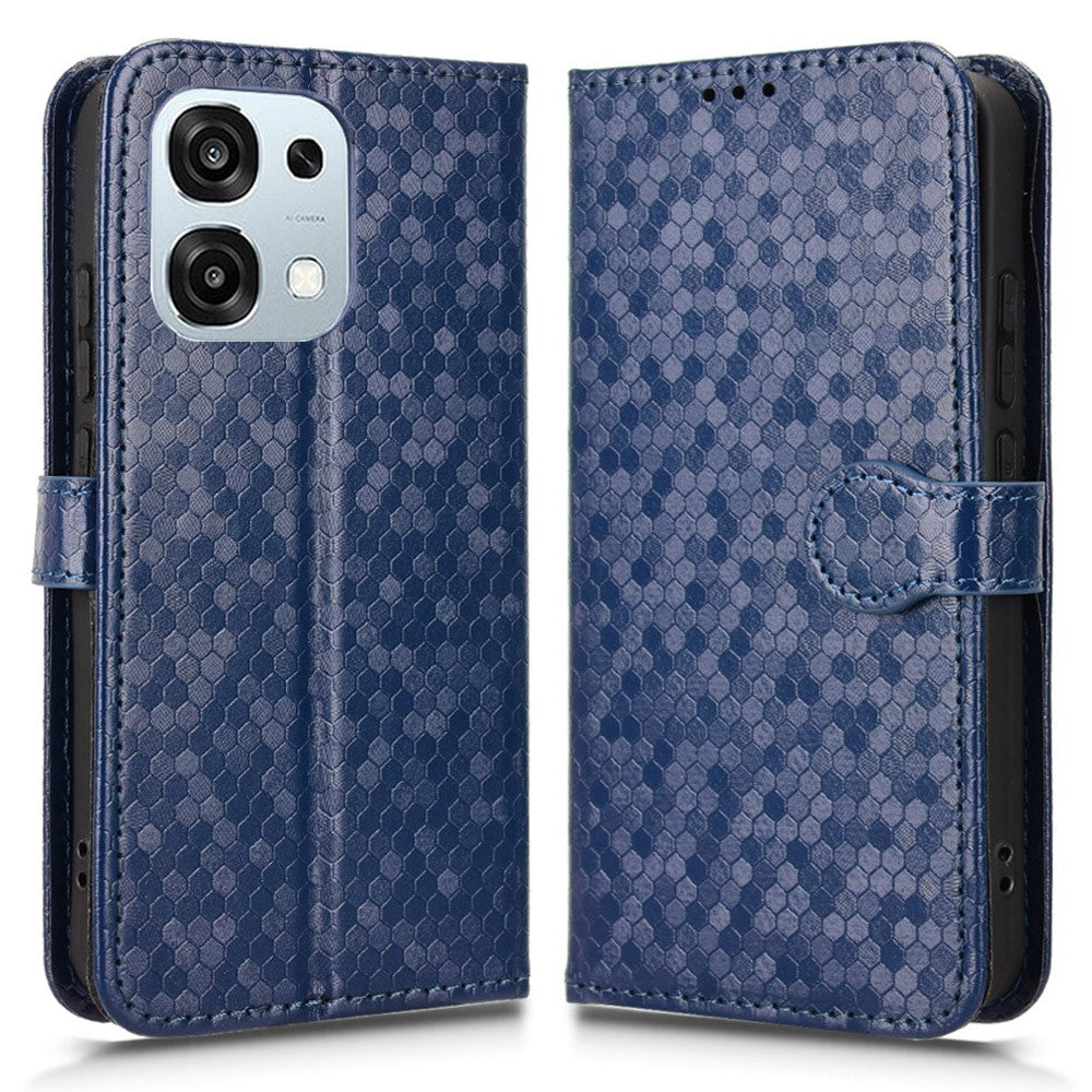 Wallet Case For Oppo A6 Pro 5G / 4G / F31 5G Dot Pattern Imprint PU Leather Phone Cover with Wrist Strap