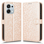 Wallet Case For Oppo A6 Pro 5G / 4G / F31 5G Dot Pattern Imprint PU Leather Phone Cover with Wrist Strap