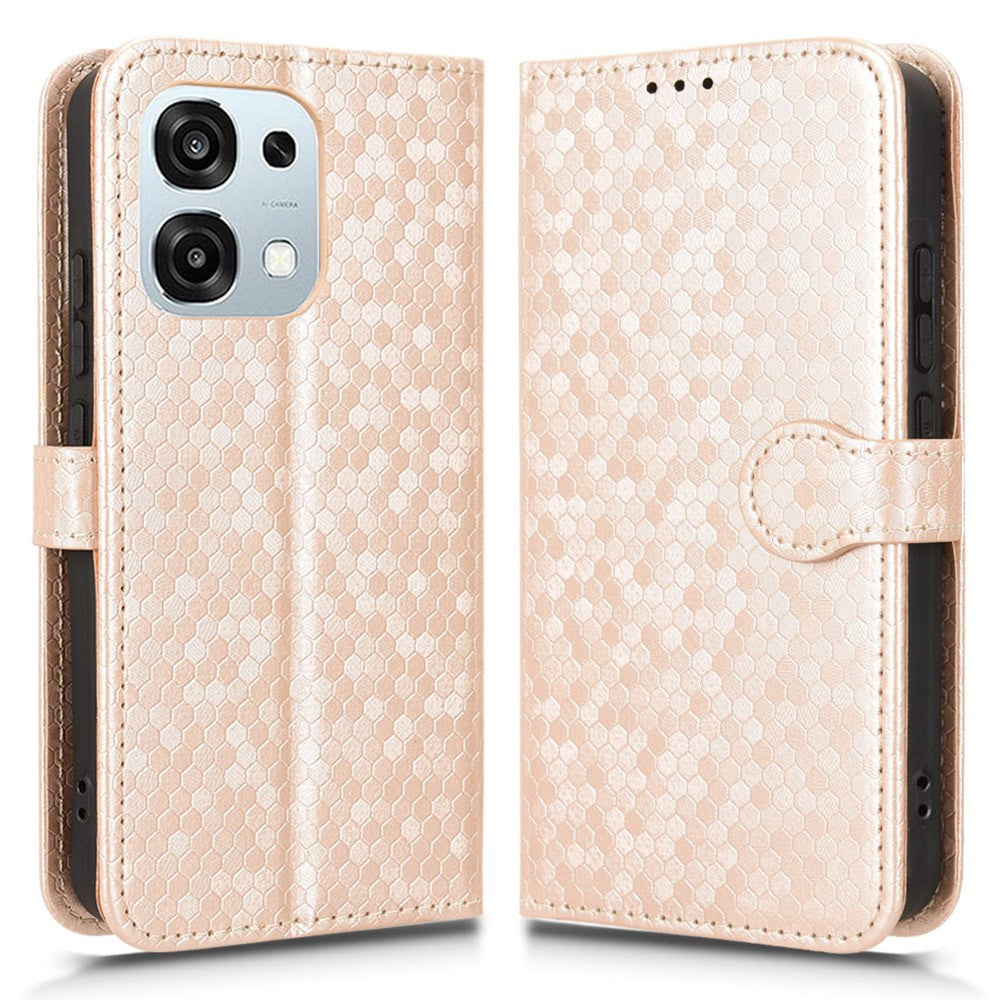 Wallet Case For Oppo A6 Pro 5G / 4G / F31 5G Dot Pattern Imprint PU Leather Phone Cover with Wrist Strap