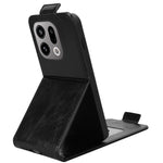Oppo Find X9 5G Stativfodral Magnetiskt Spänne Vertikalt Flip Lädermobilfodral med Korthållare