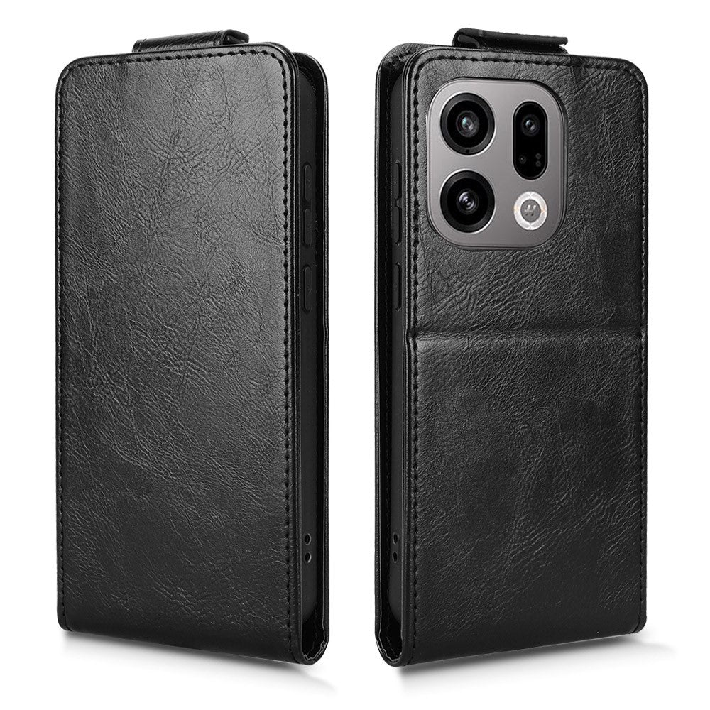 Oppo Find X9 5G Stativfodral Magnetiskt Spänne Vertikalt Flip Lädermobilfodral med Korthållare