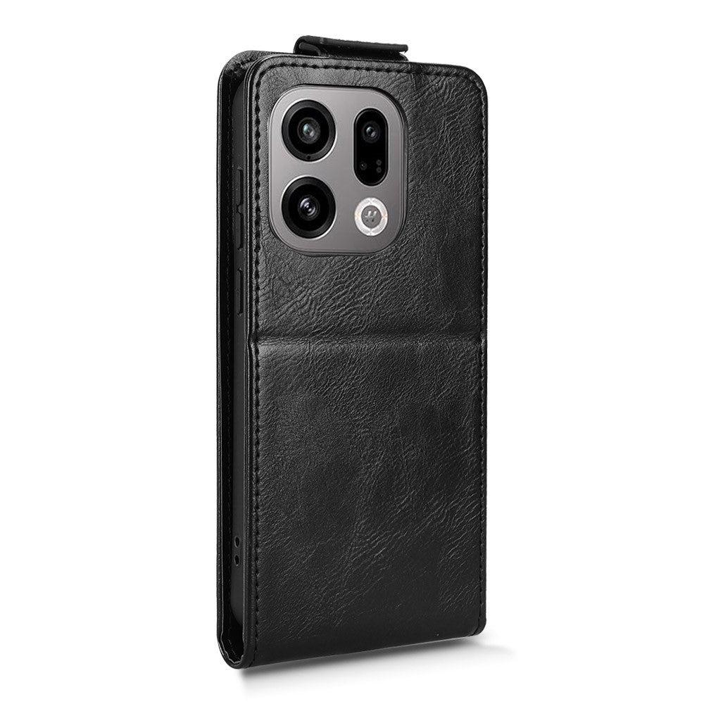 Oppo Find X9 5G Stativfodral Magnetiskt Spänne Vertikalt Flip Lädermobilfodral med Korthållare
