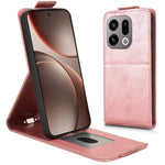 Oppo Find X9 5G Stativfodral Magnetiskt Spänne Vertikalt Flip Lädermobilfodral med Korthållare