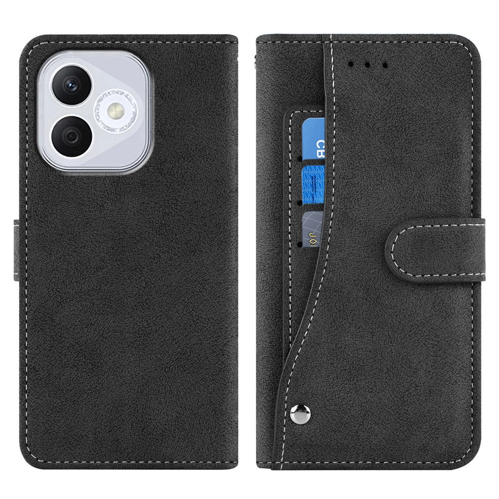 For Honor 400 Lite 5G / X70i Case Retro PU Leather Wallet Phone Cover with Rotating Card Slots Holder