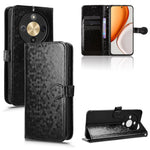 For Honor Magic8 Lite 5G / X9d 5G / X70 5G Wallet Case Dot Pattern Imprint PU Leather Phone Cover with Wrist Strap