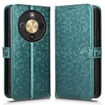 For Honor Magic8 Lite 5G / X9d 5G / X70 5G Wallet Case Dot Pattern Imprint PU Leather Phone Cover with Wrist Strap