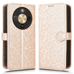 For Honor Magic8 Lite 5G / X9d 5G / X70 5G Wallet Case Dot Pattern Imprint PU Leather Phone Cover with Wrist Strap