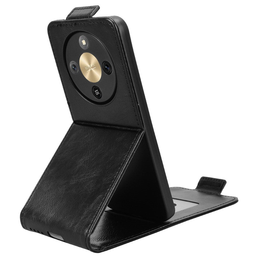For Honor Magic8 Lite 5G / X9d 5G / X70 5G Stand Case Magnetic Clasp Vertical Flip Leather Phone Cover with Card Holder
