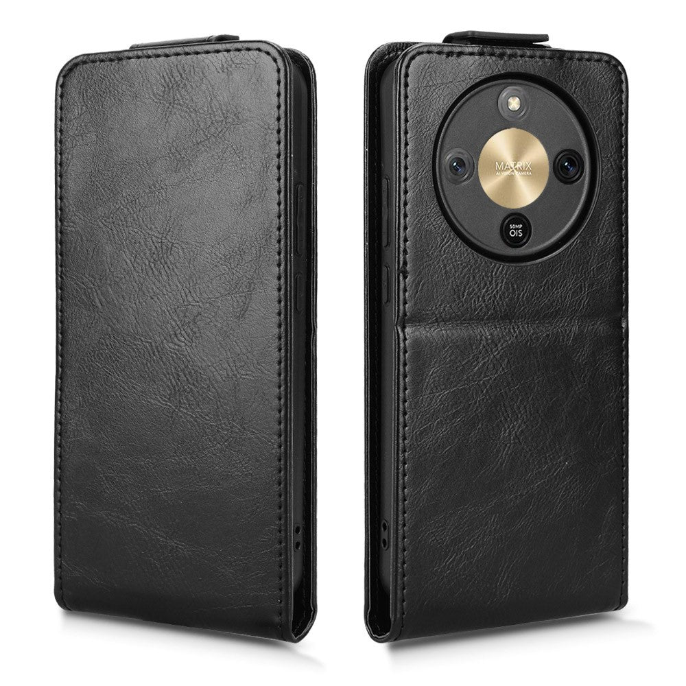 For Honor Magic8 Lite 5G / X9d 5G / X70 5G Stand Case Magnetic Clasp Vertical Flip Leather Phone Cover with Card Holder