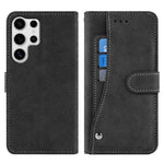 For Samsung Galaxy S23 Ultra Case Retro PU Leather Wallet Phone Cover with Rotating Card Slots Holder