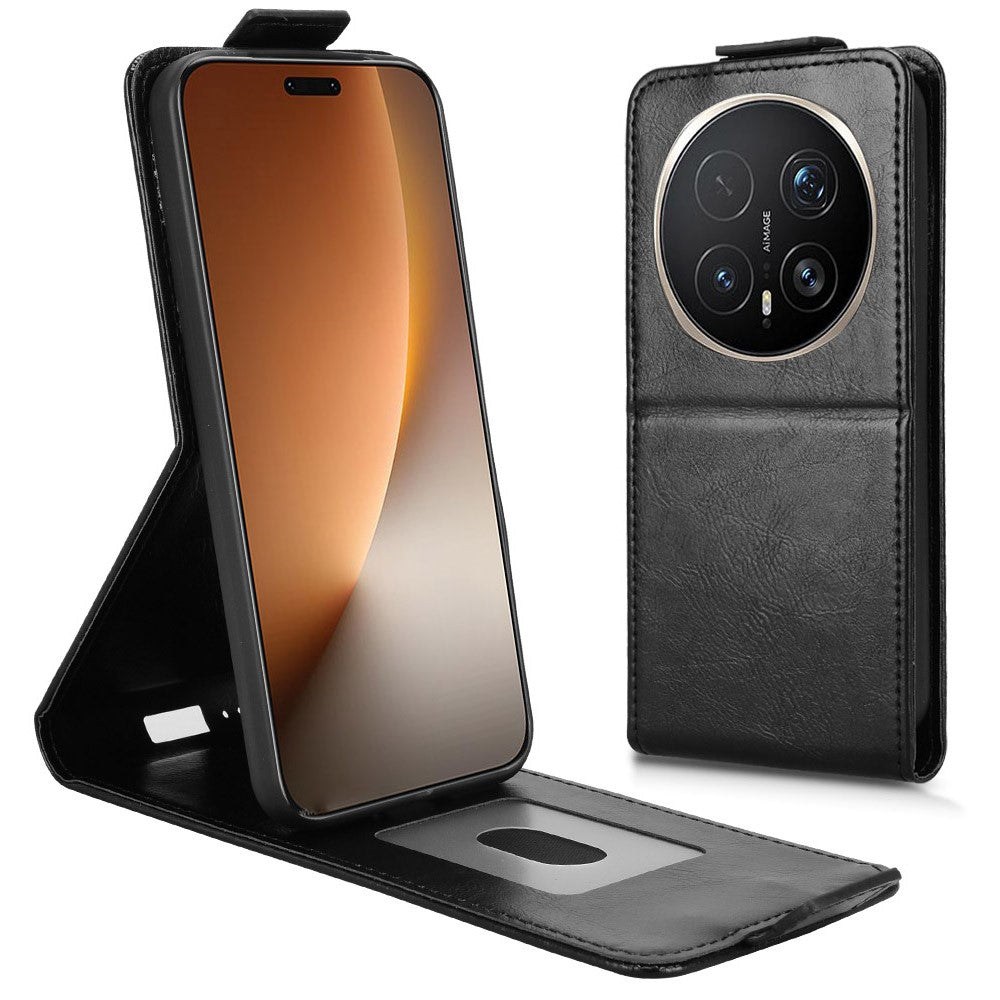 For Honor Magic8 Pro 5G Stand Case Magnetic Clasp Vertical Flip Leather Phone Cover with Card Holder