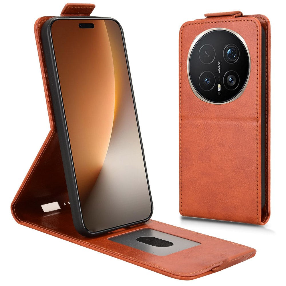 For Honor Magic8 Pro 5G Stand Case Magnetic Clasp Vertical Flip Leather Phone Cover with Card Holder