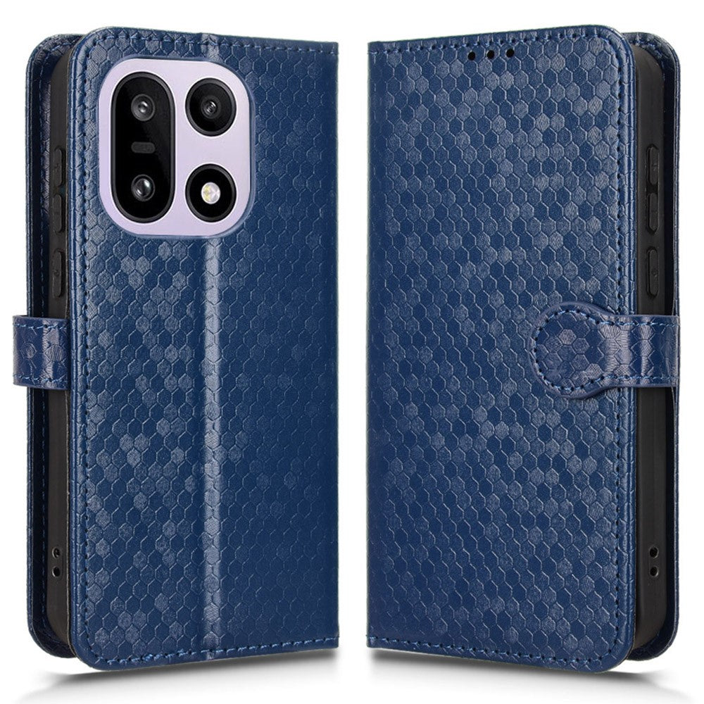 OnePlus 15 5G Plånboksfodral Prickmönster Avtryck PU-läder mobilfodral med Handledsrem