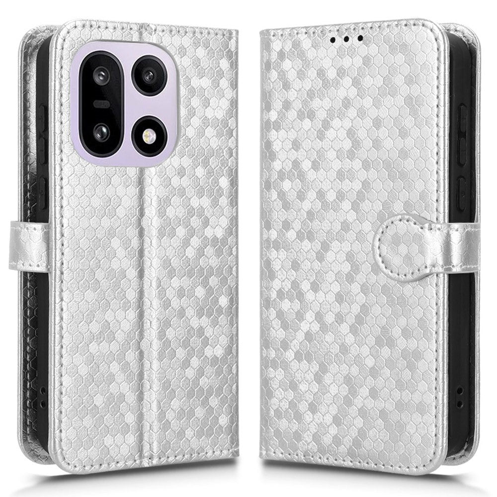 OnePlus 15 5G Plånboksfodral Prickmönster Avtryck PU-läder mobilfodral med Handledsrem
