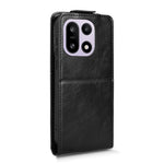 OnePlus 15 5G Stativfodral Magnetiskt Spänne Vertikalt Flip Lädermobilfodral med Korthållare