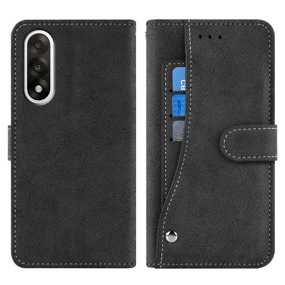 OnePlus Nord 5 5G / Ace 5 Ultra 5G-skal Retro PU-läderplånboksfodral med roterande korthållare