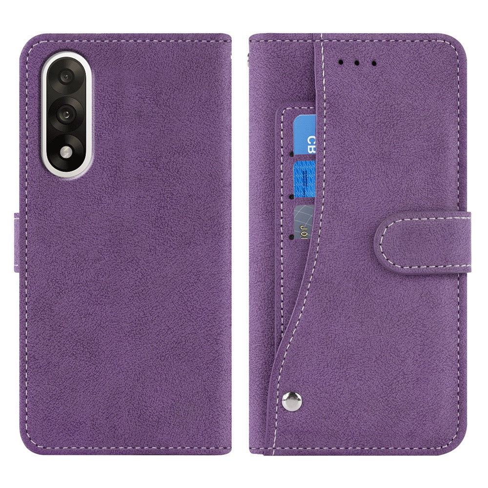 OnePlus Nord 5 5G / Ace 5 Ultra 5G-skal Retro PU-läderplånboksfodral med roterande korthållare