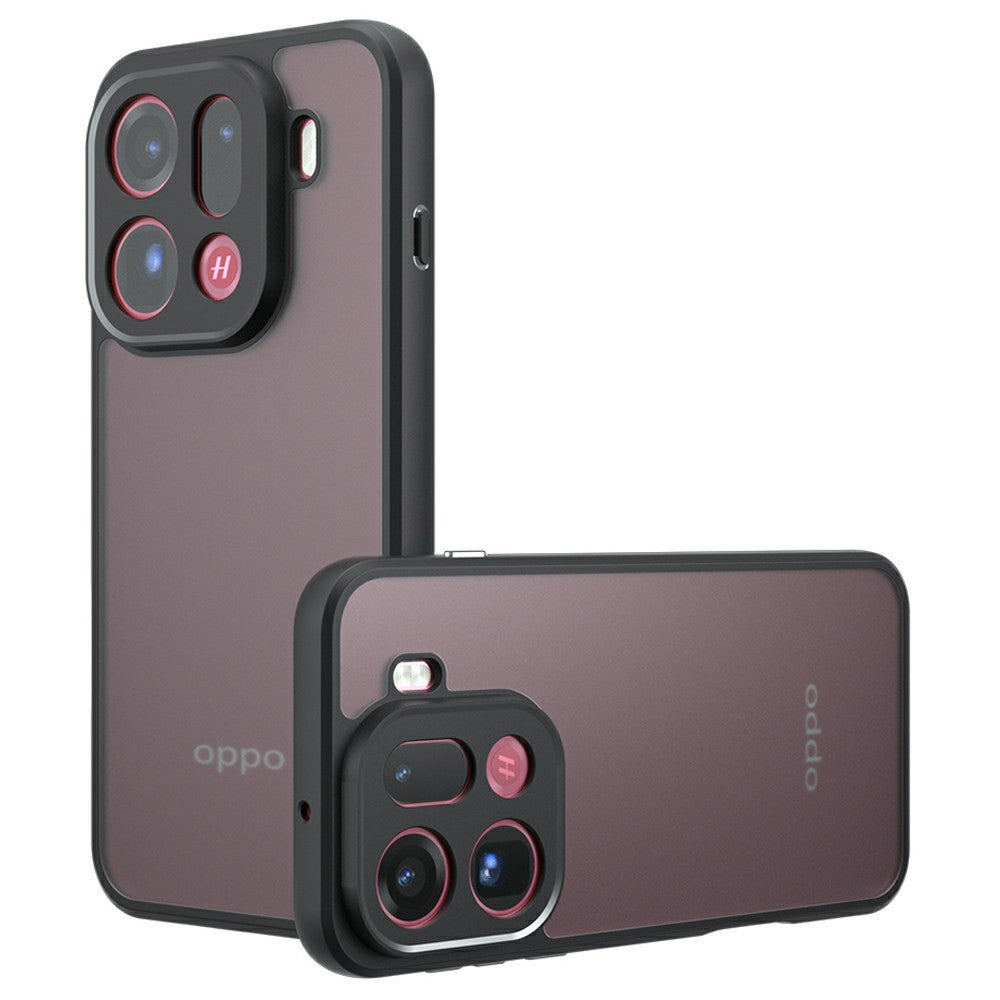 For Oppo Find X9 Pro 5G Case Skin-Touch TPU + PC Matte Phone Back Cover, Transparent Black