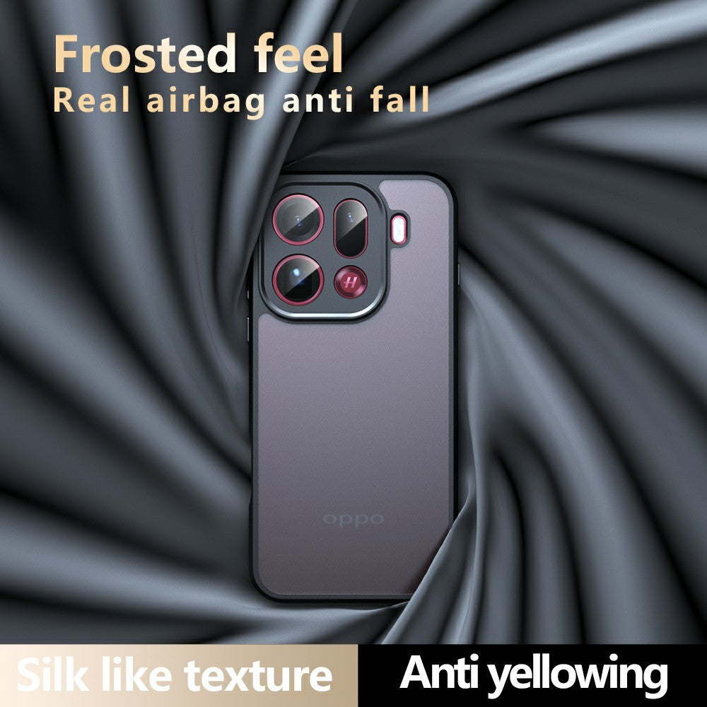 For Oppo Find X9 Pro 5G Case Skin-Touch TPU + PC Matte Phone Back Cover, Transparent Black