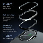 For Xiaomi Poco F7 5G Case Skin-Touch TPU + PC Matte Phone Back Cover, Transparent Black