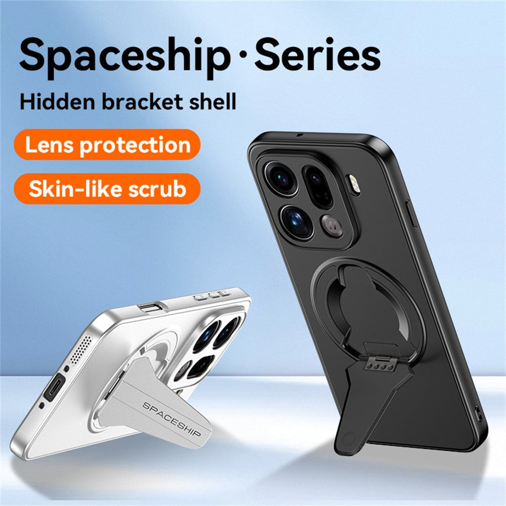 For Oppo Find X9 Pro 5G Magnetic Case Hidden Kickstand Skin-Feel Matte PC TPU Phone Back Cover