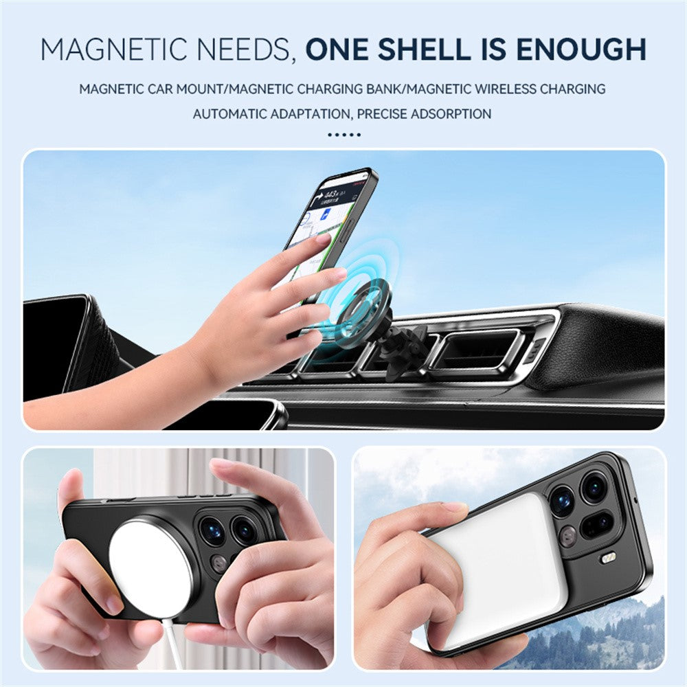 For Oppo Find X9 Pro 5G Magnetic Case Hidden Kickstand Skin-Feel Matte PC TPU Phone Back Cover