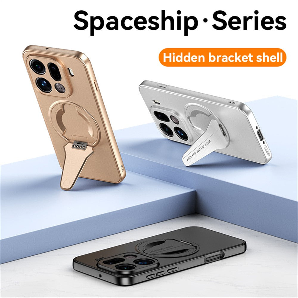 For Oppo Find X9 Pro 5G Magnetic Case Hidden Kickstand Skin-Feel Matte PC TPU Phone Back Cover