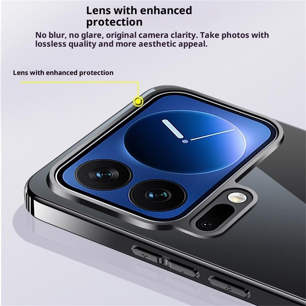 For Xiaomi 17 Pro Case Electroplating PC Phone Back Cover with Camera Lens Protector