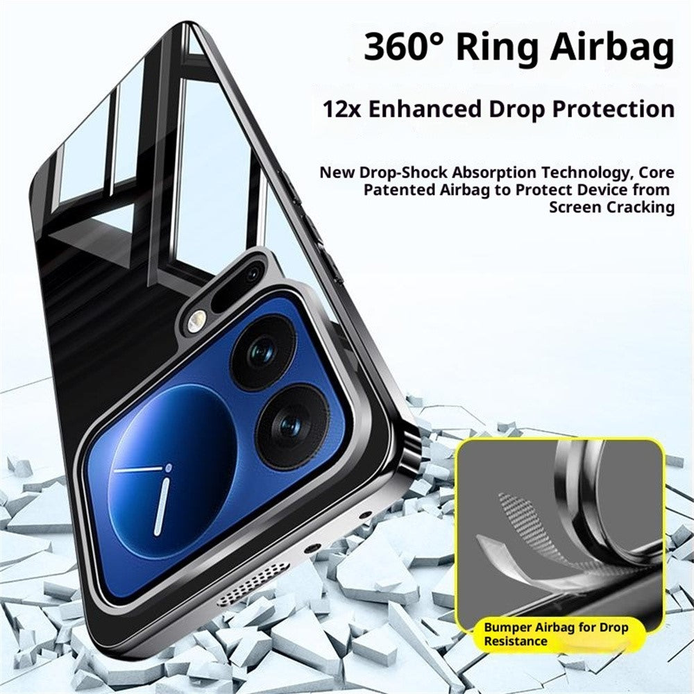 For Xiaomi 17 Pro Case Electroplating PC Phone Back Cover with Camera Lens Protector